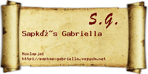 Sapkás Gabriella névjegykártya